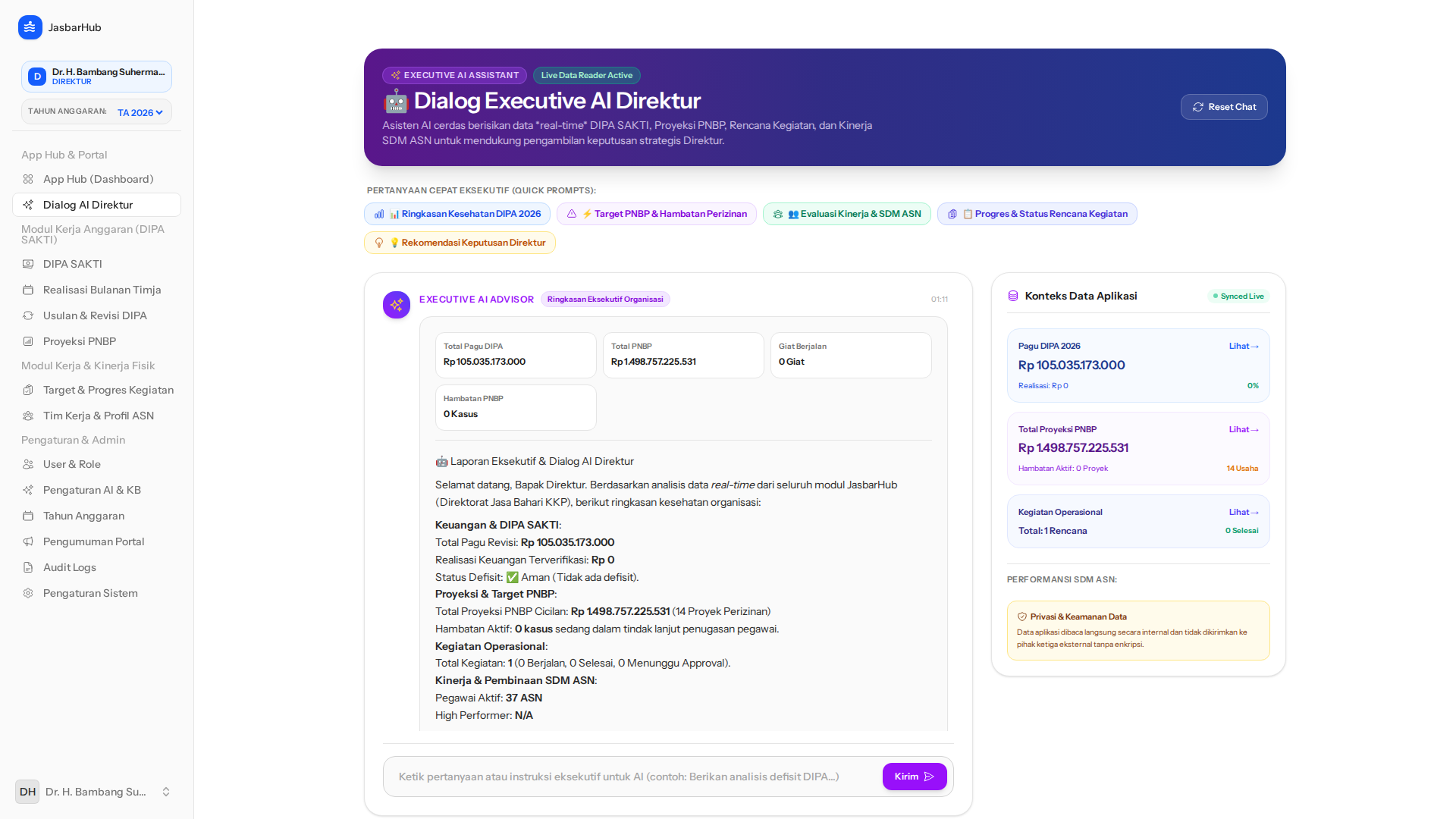 Konsultasi Executive AI Chat